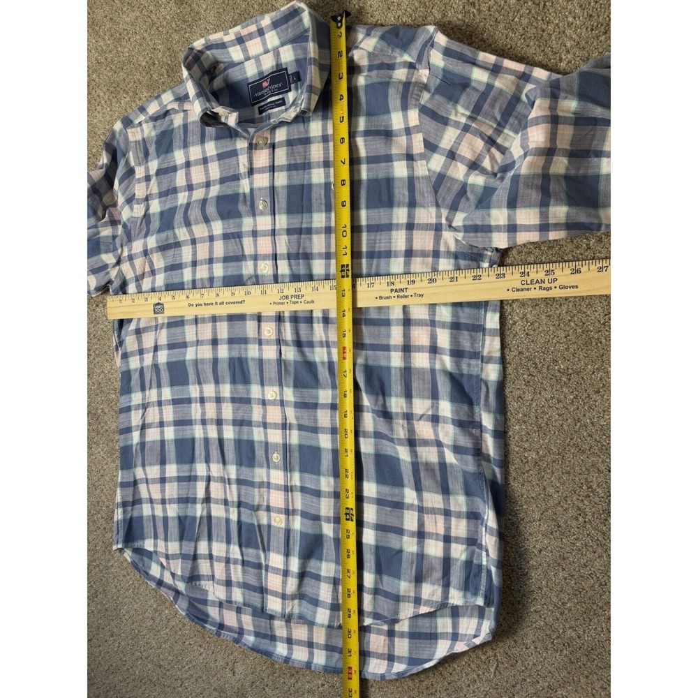 Vineyard Vines Men's Large Whale Slim Fit Shirt Button Up Plaid Multicolor - Picture 5 of 7